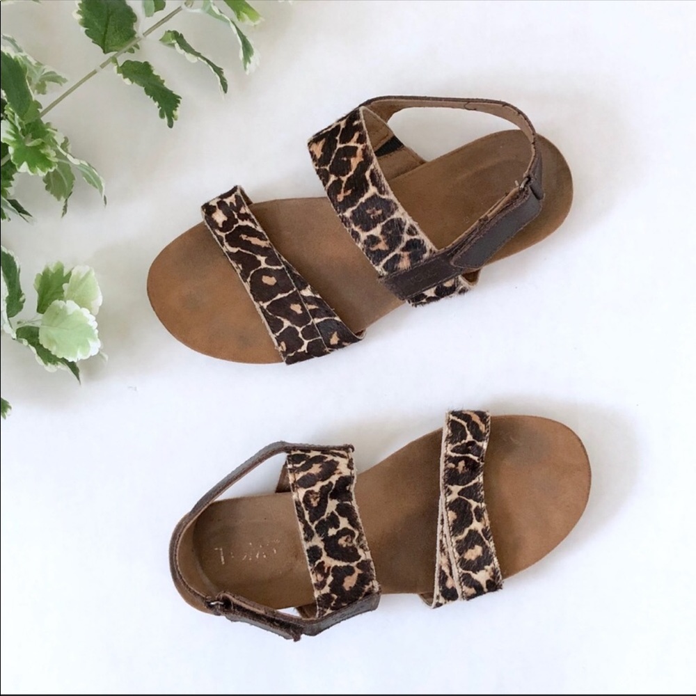 Toms Tierra Sandals Leopard Print Calf Hair Size 7